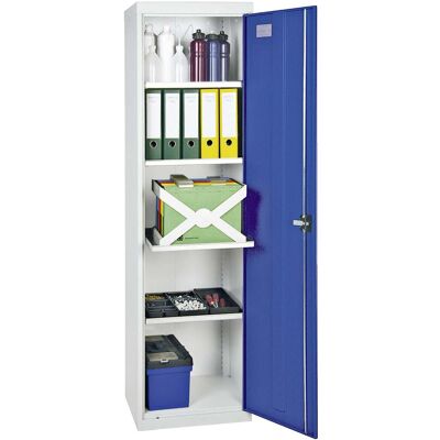 Stumpf Gabinete Para Herramientas Y Materiales Serie 3000 Gris Claro / Azul Genciana + 4 Estantes Extraíbles - 3005074 Stumpf Gabinete Para Herramientas Y Materiales Serie 3000 Gris Claro / Azul Genciana + 4 Estantes Extraíbles - 3005074