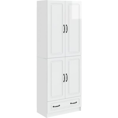 Juego De Armarios 2 Uds. Blanco Brillante Madera De Ingeniería Vidaxl Juego De Armarios 2 Uds. Blanco Brillante Madera De Ingeniería Vidaxl