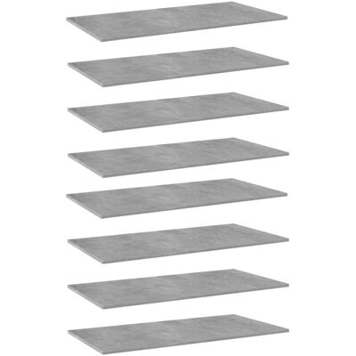 Estante Estantería 8uds Contrachapada Gris Hormigón 80x30x1,5cm Vidaxl Estante Estantería 8uds Contrachapada Gris Hormigón 80x30x1,5cm Vidaxl
