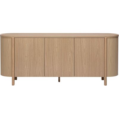 MILIBOO Buffet Acabado Madera Clara Roble 3 Puertas L180 Cm Paoline MILIBOO Buffet Acabado Madera Clara Roble 3 Puertas L180 Cm Paoline