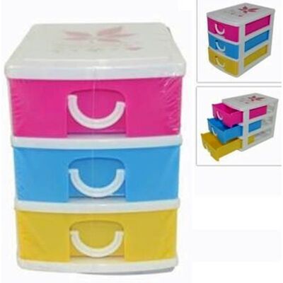 TRADE SHOP TRAESIO Trade Shop - Cómoda Pequeña De 3 Cajones 11,5x13x9cm Piezas Pequeñas Multiusos Coloreadas - TRADE SHOP TRAESIO Trade Shop - Cómoda Pequeña De 3 Cajones 11,5x13x9cm Piezas Pequeñas Multiusos Coloreadas -