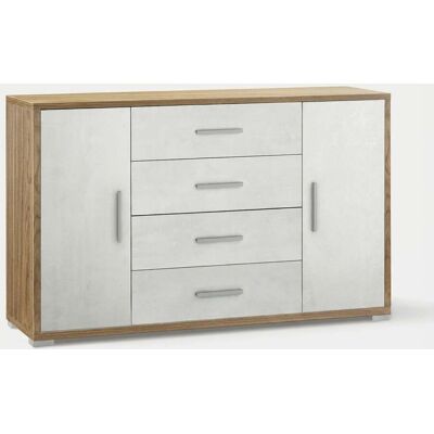 SARMOG Aparador De Salón Double Con 2 Puertas Y 4 Cajones - Marrón SARMOG Aparador De Salón Double Con 2 Puertas Y 4 Cajones - Marrón