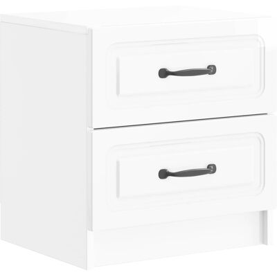 Armario De Noche Con Cajón Brillante 43 X 34,5 X 44,5 Cm Vidaxl Armario De Noche Con Cajón Brillante 43 X 34,5 X 44,5 Cm Vidaxl