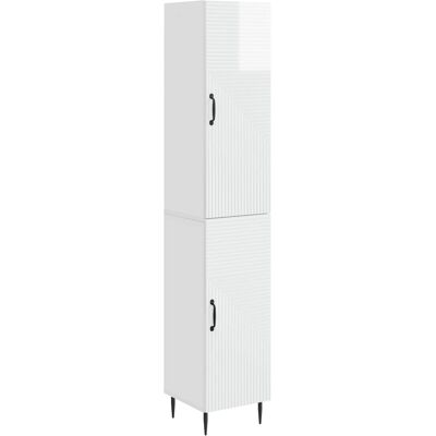 Juego De Armarios 2 Uds. Blanco Brillante Madera De Ingeniería Vidaxl Juego De Armarios 2 Uds. Blanco Brillante Madera De Ingeniería Vidaxl