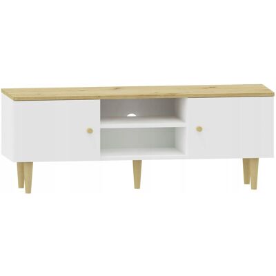 OEM Mueble Para Tv De La Gama 120 2do, Estilo Artesanal, Color Blanco, Cómoda Con Estantes Y Paneles Para Tv. OEM Mueble Para Tv De La Gama 120 2do, Estilo Artesanal, Color Blanco, Cómoda Con Estantes Y Paneles Para Tv.