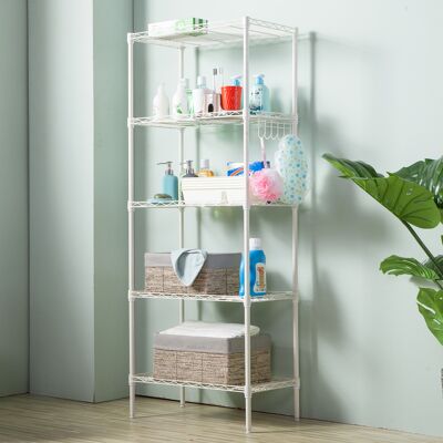 ANPVIZ Cesta Para Cajón, Estantería Metálica De Almacenamiento Para Muebles De Cocina, Estantería Metálica De Cuatro Niveles, 4 Niveles, Color Blanco ANPVIZ Cesta Para Cajón, Estantería Metálica De Almacenamiento Para Muebles De Cocina, Estantería Metálica De Cuatro Niveles, 4 Niveles, Color Blanco