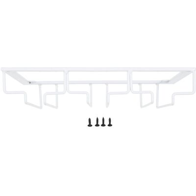 OEM Estante Para Copas De Vino Bajo Armario, Soporte Para Copas De Vino, Colgador De Almacenamiento, Organizador Metálico Para Bar Y Cocina, 3 Ranuras 30x22,5cm, Blanco-crezuo OEM Estante Para Copas De Vino Bajo Armario, Soporte Para Copas De Vino, Colgador De Almacenamiento, Organizador Metálico Para Bar Y Cocina, 3 Ranuras 30x22,5cm, Blanco-crezuo