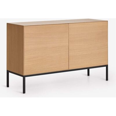 Aparador Rectangular 120x40 Cm En Mdf Y Chapa De Roble Bromley Sklum Aparador Rectangular 120x40 Cm En Mdf Y Chapa De Roble Bromley Sklum