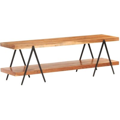 Helloshop26 - Mueble Tv Multimedia Estantería Para Televisión Buffet Comedor Salón Dormitorio 160 X 40 X 50 Cm Madera Maciza De Acacia Marrón 020026075 Helloshop26 - Mueble Tv Multimedia Estantería Para Televisión Buffet Comedor Salón Dormitorio 160 X 40 X 50 Cm Madera Maciza De Acacia Marrón 020026075