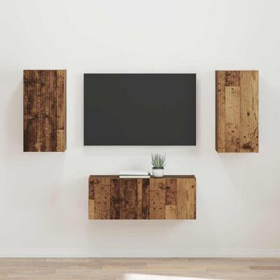 Conjunto De Mueble De Tv 2 Uds. Madera Vieja Vidaxl Conjunto De Mueble De Tv 2 Uds. Madera Vieja Vidaxl