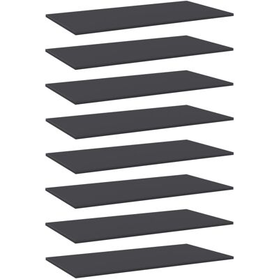 Estantes Para Estantería 8 Uds Contrachapada Gris 80x20x1,5 Cm Vidaxl Estantes Para Estantería 8 Uds Contrachapada Gris 80x20x1,5 Cm Vidaxl