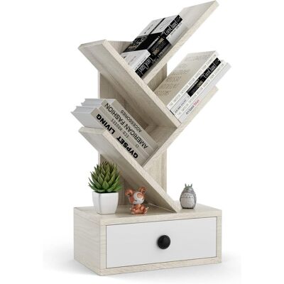 Costway Estantería De Árbol De 5 Niveles Con Cajón, Librero De Pie De Árbol, Organizador De Utilidades Pequeño, Soporte De Almacenamiento Para Cds, Revistas Y Libros, 30 X 17,5 X 60 Cm (beige) Costway Estantería De Árbol De 5 Niveles Con Cajón, Librero De Pie De Árbol, Organizador De Utilidades Pequeño, Soporte De Almacenamiento Para Cds, Revistas Y Libros, 30 X 17,5 X 60 Cm (beige)