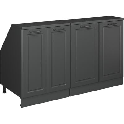 Conjunto De Armarios Para Techo Inclinado Rion, Antracita Casa De Campo, 140 Cm Lote De 2 Carcasas De Armario 60 Cm De Profundidad, Vicco Conjunto De Armarios Para Techo Inclinado Rion, Antracita Casa De Campo, 140 Cm Lote De 2 Carcasas De Armario 60 Cm De Profundidad, Vicco