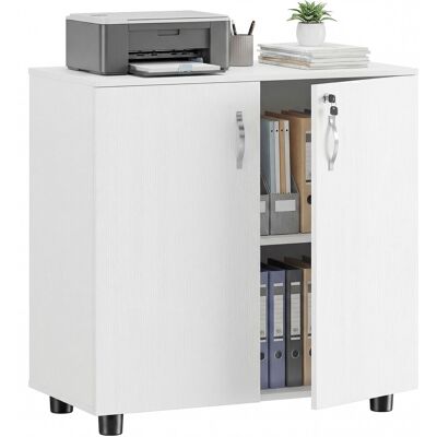 Vinsetto Armario Archivador, Archivador De Oficina, Con 2 Puertas, Cerradura, Estantes, Para Sala De Estar, Estudio, 80x40x80 Cm, Blanco Vinsetto Armario Archivador, Archivador De Oficina, Con 2 Puertas, Cerradura, Estantes, Para Sala De Estar, Estudio, 80x40x80 Cm, Blanco