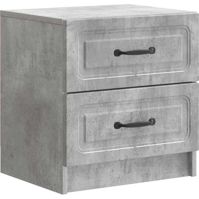 Armario De Noche Con Cajón Gris Hormigón 43 X 34,5 X 44,5 Cm Vidaxl Armario De Noche Con Cajón Gris Hormigón 43 X 34,5 X 44,5 Cm Vidaxl
