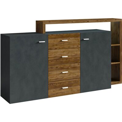 Aparador Helvetia Bota - 180x97,5x37cm - Negro Aparador Helvetia Bota - 180x97,5x37cm - Negro