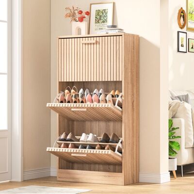 OEM Mueble Para Zapatos De 3 Puertas, Armario De Zapatos De Madera Para Almacenamiento, Muebles Para La Entrada Del Salón, Diseño Moderno, 60x24x113 Cm OEM Mueble Para Zapatos De 3 Puertas, Armario De Zapatos De Madera Para Almacenamiento, Muebles Para La Entrada Del Salón, Diseño Moderno, 60x24x113 Cm