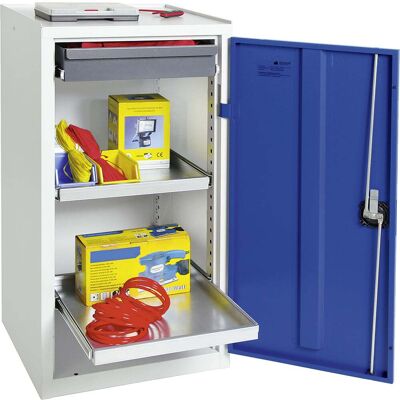 Stumpf Gabinete De Herramientas Y Materiales Serie 3000 Gris Claro / Azul Genciana + 1 Cajón 100 Mm + 2 Estantes Extraíbles - 3001174 Stumpf Gabinete De Herramientas Y Materiales Serie 3000 Gris Claro / Azul Genciana + 1 Cajón 100 Mm + 2 Estantes Extraíbles - 3001174