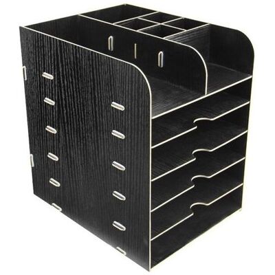 ENLENK Organizador De Escritorio Porta-revistas Organizador De Mesa De Madera Bandeja Para Cartas Con 6 Estantes Soporte De Almacenamiento Portabolígrafos Archivador De Brochas Cosméticas Bandeja Para Docume ENLENK Organizador De Escritorio Porta-revistas Organizador De Mesa De Madera Bandeja Para Cartas Con 6 Estantes Soporte De Almacenamiento Portabolígrafos Archivador De Brochas Cosméticas Bandeja Para Docume
