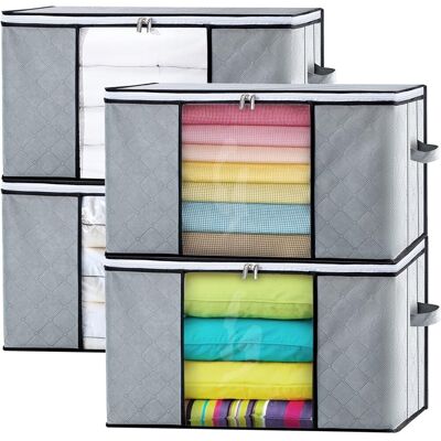 OEM Bolsa De Almacenamiento Grande, Juego De 4, Caja De Almacenamiento De Ropa, Funda De Almacenamiento De Edredones, Asa Reforzada, Cajas De Mudanza, Mantas, Armario De Almacenamiento De Ropa, Gris OEM Bolsa De Almacenamiento Grande, Juego De 4, Caja De Almacenamiento De Ropa, Funda De Almacenamiento De Edredones, Asa Reforzada, Cajas De Mudanza, Mantas, Armario De Almacenamiento De Ropa, Gris