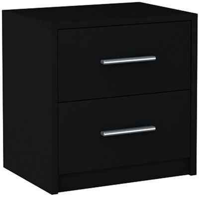 BODO - 2S - Negro - Mesita de noche BODO - 2S - Negro - Mesita de noche
