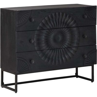 Cajonera Con Cajón Negro 75 X 30 X 65 Cm Vidaxl Cajonera Con Cajón Negro 75 X 30 X 65 Cm Vidaxl