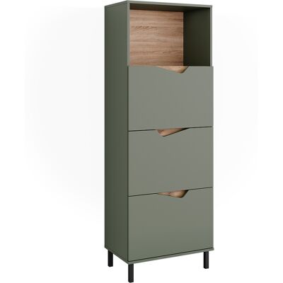 Aparador Marelle, Verde/artesano, 60 X 169.5 Cm Con 4 Compartimentos, Vicco Aparador Marelle, Verde/artesano, 60 X 169.5 Cm Con 4 Compartimentos, Vicco