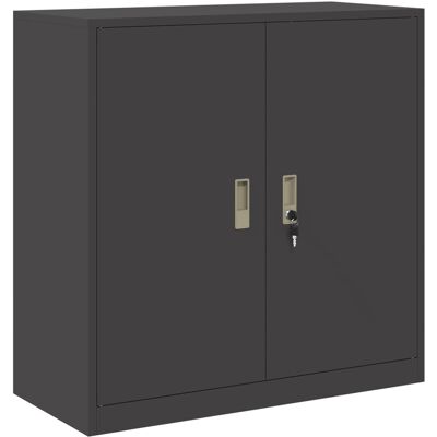 Armario De Almacenamiento Negro 90 X 40 X 90 Cm Acero Vidaxl Armario De Almacenamiento Negro 90 X 40 X 90 Cm Acero Vidaxl
