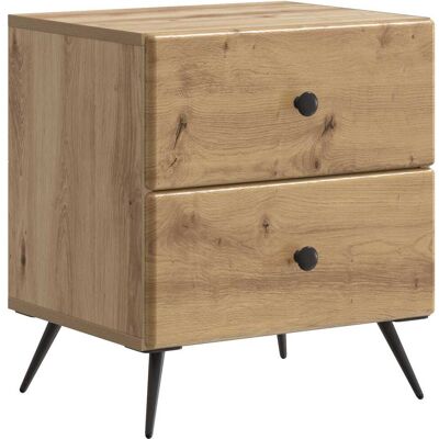 Armario De Noche Con Cajón Roble Artesanal 43 X 34,5 X 47,5 Cm Vidaxl Armario De Noche Con Cajón Roble Artesanal 43 X 34,5 X 47,5 Cm Vidaxl