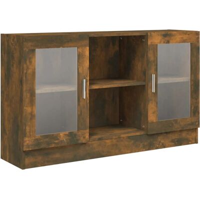 HELLOSHOP26 Elegante Vitrina De Madera De Ingeniería Con Amplio Espacio De Almacenamiento 120 X 30,5 X 70 Cm Acabado En Roble Ahumado 020048221 HELLOSHOP26 Elegante Vitrina De Madera De Ingeniería Con Amplio Espacio De Almacenamiento 120 X 30,5 X 70 Cm Acabado En Roble Ahumado 020048221