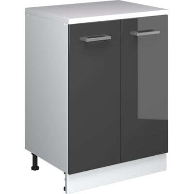 Armario De Ampliación Rion, Antracita Alto Brillo/blanco, 60 X 46 Cm Sin Inclinación Con 2 Puertas, Vicco Armario De Ampliación Rion, Antracita Alto Brillo/blanco, 60 X 46 Cm Sin Inclinación Con 2 Puertas, Vicco