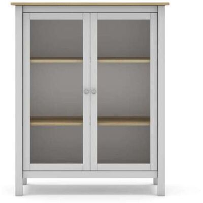 Mkric - Mueble Vitrina Para Comedor Modelo Miguel 2 Puertas Acabado Blanco/roble, 40cm(fondo) 110cm(alto) 90cm (ancho). Mkric - Mueble Vitrina Para Comedor Modelo Miguel 2 Puertas Acabado Blanco/roble, 40cm(fondo) 110cm(alto) 90cm (ancho).
