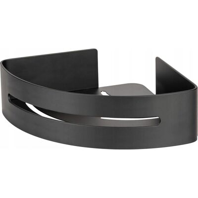Estantería de esquina para baño WENKO Turbo-Loc Bivio Negro - Estante para baño Estantería de esquina para baño WENKO Turbo-Loc Bivio Negro - Estante para baño