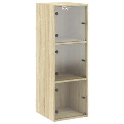 HELLOSHOP26 Armario De Pared Con Puertas De Cristal Diseño Versátil Almacenamiento 35 X 37 X 100 Cm Madera De Roble Sonoma 020049328 HELLOSHOP26 Armario De Pared Con Puertas De Cristal Diseño Versátil Almacenamiento 35 X 37 X 100 Cm Madera De Roble Sonoma 020049328