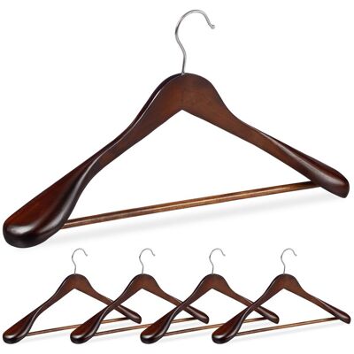 RELAXDAYS Pack 30 Perchas Traje Anchas, Madera-metal, 24 X 44,5 X 5,5 Cm, Marrón RELAXDAYS Pack 30 Perchas Traje Anchas, Madera-metal, 24 X 44,5 X 5,5 Cm, Marrón