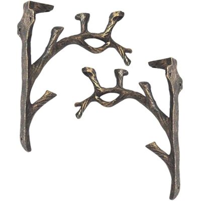 OEM Soportes De Estante Vintage (2 Piezas), Hierro Fundido, Estante Angular Con Forma De Rama, Artesanía Antigua, Soporte Triangular Decorativo Creativo, Estantería De Pared, Soporte Para Flores OEM Soportes De Estante Vintage (2 Piezas), Hierro Fundido, Estante Angular Con Forma De Rama, Artesanía Antigua, Soporte Triangular Decorativo Creativo, Estantería De Pared, Soporte Para Flores
