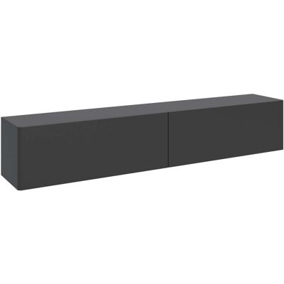Selsey Olio - Mueble Tv Con Dos Puertas Abatibles - 175 Cm - Negro Selsey Olio - Mueble Tv Con Dos Puertas Abatibles - 175 Cm - Negro
