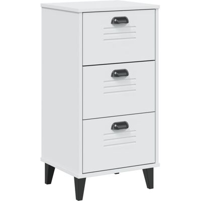 Mesita De Noche Viken Madera De Ingeniería Blanca Vidaxl Mesita De Noche Viken Madera De Ingeniería Blanca Vidaxl