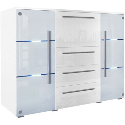 Muebles Nashville 101 - Cómoda con puertas, cajones & LED Muebles Nashville 101 - Cómoda con puertas, cajones & LED