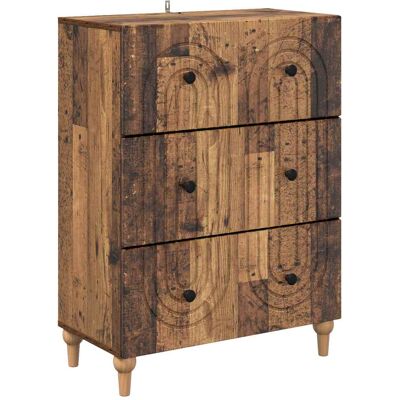 Cajonera Madera Envejecida 66 X 34,5 X 90 Cm Vidaxl Cajonera Madera Envejecida 66 X 34,5 X 90 Cm Vidaxl