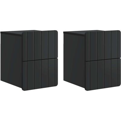 Mesita De Noche De Pared 2 Uds. Negro 33 X 34,5 X 43 Cm Vidaxl Mesita De Noche De Pared 2 Uds. Negro 33 X 34,5 X 43 Cm Vidaxl
