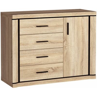 Mobilier1 - Cómoda Lorelie 102, Roble Sonoma, Con Cajones Y Puertas, Número De Cajones: 0, 91x117x44cm Mobilier1 - Cómoda Lorelie 102, Roble Sonoma, Con Cajones Y Puertas, Número De Cajones: 0, 91x117x44cm