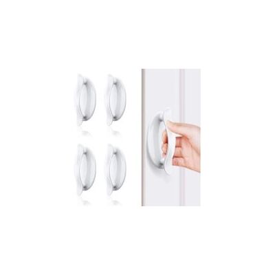 OEM Juego De 4 Tiradores Blancos Autoadhesivos De Plástico Abs Para Puertas Y Ventanas, Armarios, Cajones Y Cómodas - Crezuo OEM Juego De 4 Tiradores Blancos Autoadhesivos De Plástico Abs Para Puertas Y Ventanas, Armarios, Cajones Y Cómodas - Crezuo