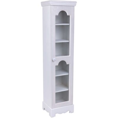 WANDERLUST DECO Vitrina De Madera De 1 Puerta Blanco 24x20x98,5 WANDERLUST DECO Vitrina De Madera De 1 Puerta Blanco 24x20x98,5
