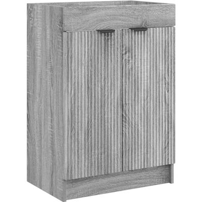 Cabinet Debajo Del Fregadero Sonoma Gris 56 X 37,5 X 81 Cm Vidaxl Cabinet Debajo Del Fregadero Sonoma Gris 56 X 37,5 X 81 Cm Vidaxl