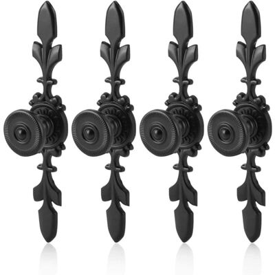 OEM Tiradores De Aluminio Negro Estilo Vintage De 4 Piezas Para Puertas Y Cajones De Armarios Modernos Y Sencillos, Con Un Solo Orificio -crezuo OEM Tiradores De Aluminio Negro Estilo Vintage De 4 Piezas Para Puertas Y Cajones De Armarios Modernos Y Sencillos, Con Un Solo Orificio -crezuo