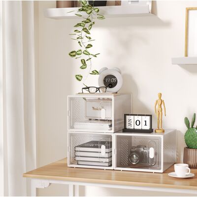 OKWISH Lote De 8 Cajas Apilables Para Zapatos De Plástico Transparente, Puertas Magnéticas, Talla 45 OKWISH Lote De 8 Cajas Apilables Para Zapatos De Plástico Transparente, Puertas Magnéticas, Talla 45