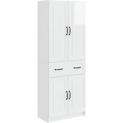 Juego De Armarios 2 Uds. Blanco Brillante Madera De Ingeniería Vidaxl Juego De Armarios 2 Uds. Blanco Brillante Madera De Ingeniería Vidaxl