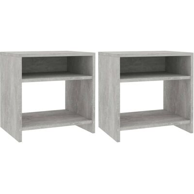 vidaXL Mesitas de Noche 2 uds Gris - Mesitas vidaXL Mesitas de Noche 2 uds Gris - Mesitas