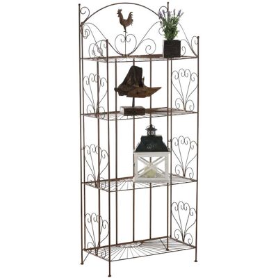 DÉCOSHOP26 Estantería De Almacenamiento Mueble De Soporte Para Plantas Para Terraza Balcón Salón En Metal Marrón Envejecido 100003983 DÉCOSHOP26 Estantería De Almacenamiento Mueble De Soporte Para Plantas Para Terraza Balcón Salón En Metal Marrón Envejecido 100003983